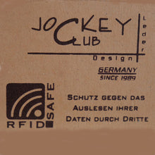 Laden Sie das Bild in den Galerie-Viewer, geldbeutel quer wildleder naturleder mit motorradmotiv