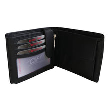 Laden Sie das Bild in den Galerie-Viewer, geldboerse bond js - querformat schwarz 9 kartenfaecher 3 Scheinfaecher inklusive geheimfach