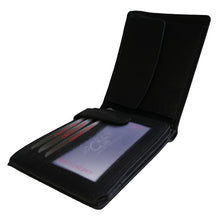 Laden Sie das Bild in den Galerie-Viewer, geldboerse bond js - querformat schwarz 9 kartenfaecher 3 Scheinfaecher inklusive geheimfach