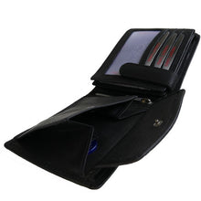 Laden Sie das Bild in den Galerie-Viewer, geldboerse bond js - querformat schwarz 9 kartenfaecher 3 Scheinfaecher inklusive geheimfach