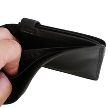 Laden Sie das Bild in den Galerie-Viewer, geldboerse bond js - querformat schwarz 9 kartenfaecher 3 Scheinfaecher inklusive geheimfach