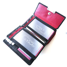 Laden Sie das Bild in den Galerie-Viewer, Reissverschluss Geldboerse POPULAR RED - rot, 10 genaehte Kartenfaecher, 2 Scheinfaecher, 4 Münzfaecher