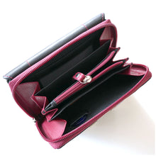 Laden Sie das Bild in den Galerie-Viewer, Reissverschluss Geldboerse POPULAR RED - rot, 10 genaehte Kartenfaecher, 2 Scheinfaecher, 4 Münzfaecher