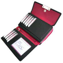 Laden Sie das Bild in den Galerie-Viewer, Reissverschluss Geldboerse POPULAR RED - rot, 10 genaehte Kartenfaecher, 2 Scheinfaecher, 4 Münzfaecher
