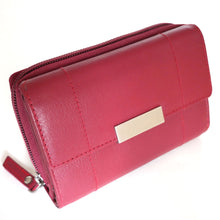 Laden Sie das Bild in den Galerie-Viewer, Reissverschluss Geldboerse POPULAR SALSA - rot - 10 Kartenfaecher mit RFID-Schutz - 2 Scheinfaecher - 4 Muenzfaecher