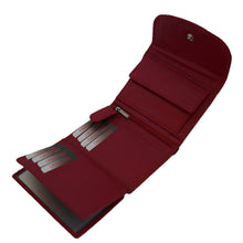 Laden Sie das Bild in den Galerie-Viewer, Leder Geldbeutel Modell SAFETY RED - hochkant mit 8 Kartenfaecher und 2 Scheinfaecher online kaufen