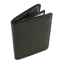 Laden Sie das Bild in den Galerie-Viewer, leder geldbörse extrem flach - hochkant schwarz zweiteilig, 7 kartenfaecher, 2 Scheinfaecher