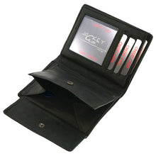 Laden Sie das Bild in den Galerie-Viewer, leder geldbörse extrem flach - hochkant schwarz zweiteilig, 7 kartenfaecher, 2 Scheinfaecher