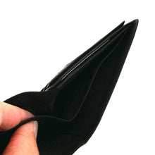 Laden Sie das Bild in den Galerie-Viewer, Rindleder Geldboerse SUPER FLACH - hochkant schwarz mit 6 Kartenfaecher und 2 Scheinfaecher online kaufen