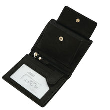 Laden Sie das Bild in den Galerie-Viewer, leder geldbeutel kleinformat hochkant schwarz 8 kartenfaecher 2 scheinfaecher