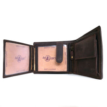 Laden Sie das Bild in den Galerie-Viewer, Naturleder Geldbörse TRAKTOR - Querformat, braun, 11 Kartenfächer mit RFID Schutz, 2 Scheinfächer