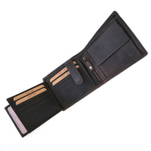 Laden Sie das Bild in den Galerie-Viewer, Naturleder Geldbörse TRAKTOR - Querformat, braun, 11 Kartenfächer mit RFID Schutz, 2 Scheinfächer