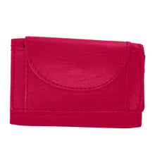 Laden Sie das Bild in den Galerie-Viewer, MINI Wickel Portemonnaies - Leder, pink, 2 Kartenfächer, 1 Scheinfach