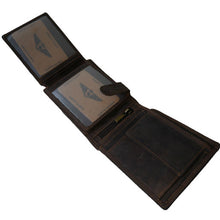 Laden Sie das Bild in den Galerie-Viewer, geldbeutel naturleder braun volllederausstattung praegung eagle wings