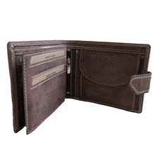 Laden Sie das Bild in den Galerie-Viewer, gelbeutel naturleder braun mit aussenlasche