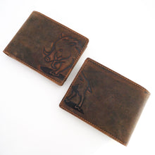 Laden Sie das Bild in den Galerie-Viewer, Naturleder Geldbörse WILDSCHWEIN - Querformat, Voll-Lederausstattung , 6 Kartenfächer mit RFID Schutz, 2 Scheinfächer