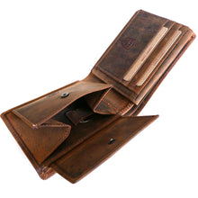 Laden Sie das Bild in den Galerie-Viewer, Naturleder Geldbörse WILDSCHWEIN - Querformat, Voll-Lederausstattung , 6 Kartenfächer mit RFID Schutz, 2 Scheinfächer