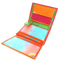 Laden Sie das Bild in den Galerie-Viewer, Geldbörse BO-KAAP M - rot, Multicolor, 8 Kartenfächer, 2 Scheinfächer, Echtleder, RFID-Schutz