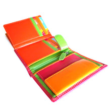 Laden Sie das Bild in den Galerie-Viewer, Geldbörse BO-KAAP M - rot, Multicolor, 8 Kartenfächer, 2 Scheinfächer, Echtleder, RFID-Schutz