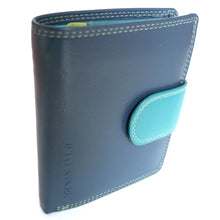 Laden Sie das Bild in den Galerie-Viewer, Geldbörse BO-KAAP M&L - oceanblau, Multicolor, 8 Kartenfächer, 2 Scheinfächer, Echtleder, RFID-Schutz