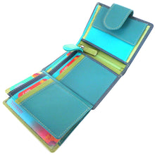 Laden Sie das Bild in den Galerie-Viewer, Geldbörse BO-KAAP M&L - oceanblau, Multicolor, 8 Kartenfächer, 2 Scheinfächer, Echtleder, RFID-Schutz