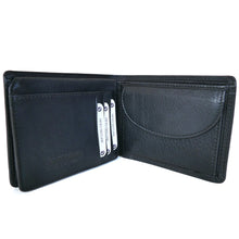 Laden Sie das Bild in den Galerie-Viewer, Geldbörse BRISBANE - quer schwarz, 8 Kartenfächer, 2 Scheinfächer, 4 Steckfächer, RFID-Schutz