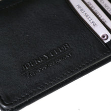 Laden Sie das Bild in den Galerie-Viewer, Geldbörse BRISBANE - quer schwarz, 8 Kartenfächer, 2 Scheinfächer, 4 Steckfächer, RFID-Schutz