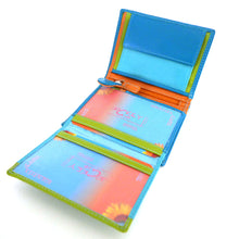 Laden Sie das Bild in den Galerie-Viewer, Geldbörse BO-KAAP M - türkis, Multicolor, 8 Kartenfächer, 2 Scheinfächer, Echtleder, RFID-Schutz