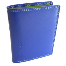 Laden Sie das Bild in den Galerie-Viewer, Geldbörse BO-KAAP M - oceanblau, Multicolor, 8 Kartenfächer, 2 Scheinfächer, Echtleder, RFID-Schutz