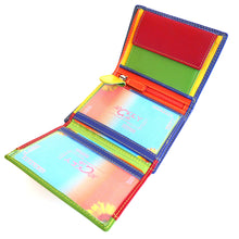 Laden Sie das Bild in den Galerie-Viewer, Geldbörse BO-KAAP M - oceanblau, Multicolor, 8 Kartenfächer, 2 Scheinfächer, Echtleder, RFID-Schutz