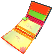 Laden Sie das Bild in den Galerie-Viewer, Geldbörse BO-KAAP M - schwarz, Multicolor, 8 Kartenfächer, 2 Scheinfächer, Echtleder