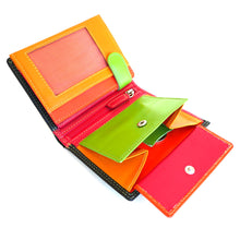 Laden Sie das Bild in den Galerie-Viewer, Geldbörse BO-KAAP M - schwarz, Multicolor, 8 Kartenfächer, 2 Scheinfächer, Echtleder