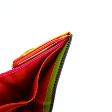 Laden Sie das Bild in den Galerie-Viewer, Geldbörse BO-KAAP M - schwarz, Multicolor, 8 Kartenfächer, 2 Scheinfächer, Echtleder