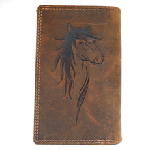 Laden Sie das Bild in den Galerie-Viewer, Naturleder Geldbörse HORSE - Langformat, 17 Kartenfächer mit RFID Schutz, 2 Scheinfächer, 2tlg.-Reißverschlussfach
