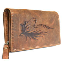 Laden Sie das Bild in den Galerie-Viewer, Naturleder Geldbörse HORSE - Langformat, 17 Kartenfächer mit RFID Schutz, 2 Scheinfächer, 2tlg.-Reißverschlussfach