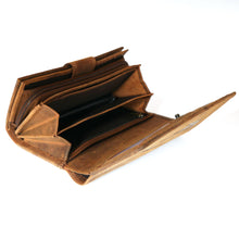 Laden Sie das Bild in den Galerie-Viewer, Naturleder Geldbörse HORSE - Langformat, 17 Kartenfächer mit RFID Schutz, 2 Scheinfächer, 2tlg.-Reißverschlussfach