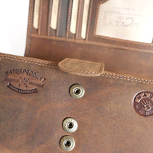 Laden Sie das Bild in den Galerie-Viewer, Naturleder Geldbörse HORSE - Langformat, 17 Kartenfächer mit RFID Schutz, 2 Scheinfächer, 2tlg.-Reißverschlussfach