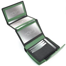 Laden Sie das Bild in den Galerie-Viewer, Reissverschluss Geldbörse candy green and black - 11 Kartenfaecher mit RFID-Schutz, 2 Scheinfaecher