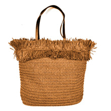 Laden Sie das Bild in den Galerie-Viewer, Schultertasche IBIZA - aus Bast, wahlweise in schwarz oder naturbraun