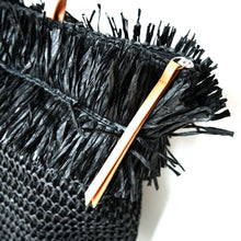 Laden Sie das Bild in den Galerie-Viewer, Schultertasche IBIZA - aus Bast, wahlweise in schwarz oder naturbraun