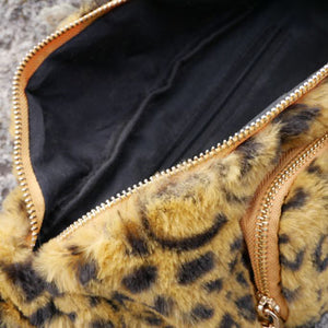 Bauchtasche - Slingbag im Teddypluesch und Leo Print